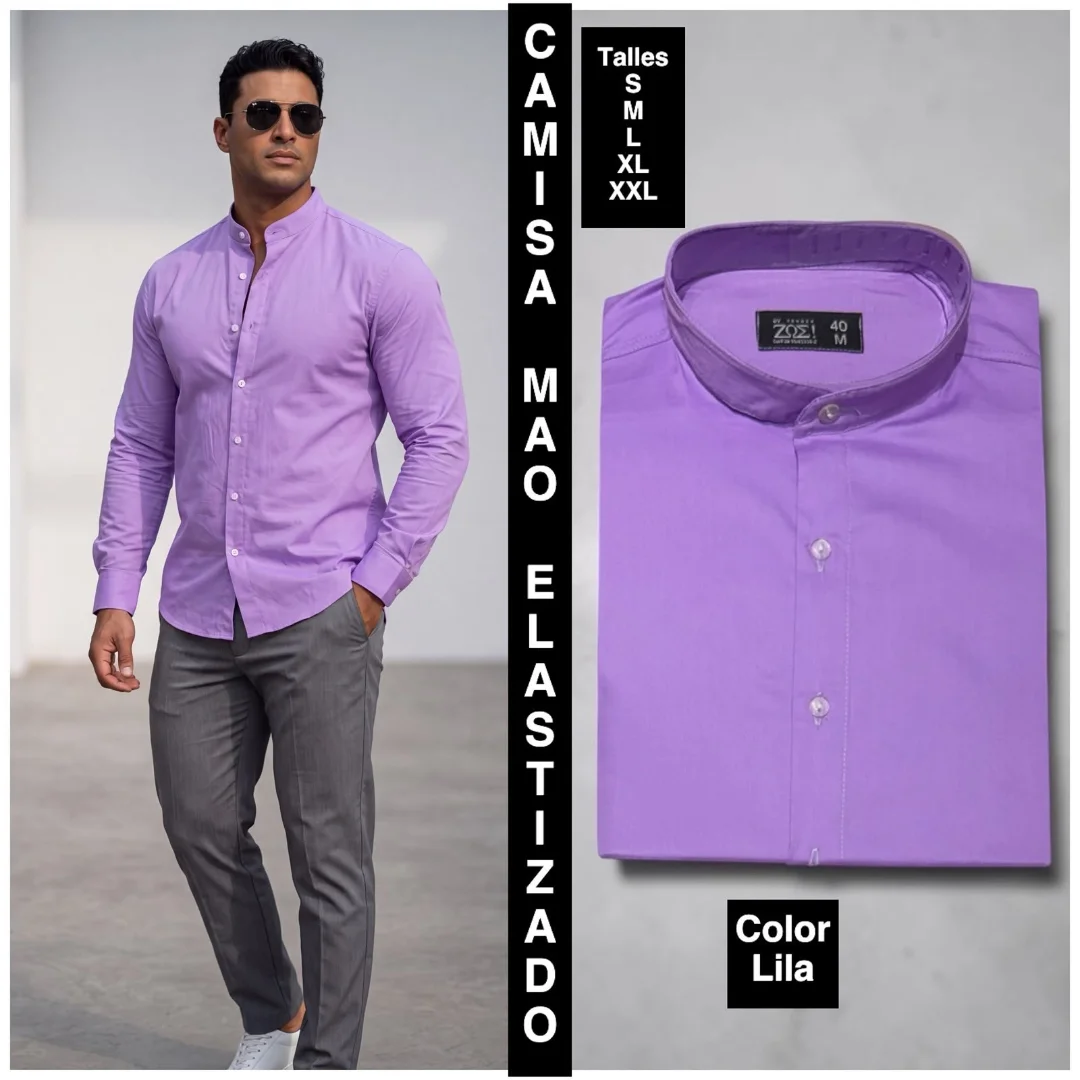 Camisa Mao Elastizado Tela Poplin - Imagen 2