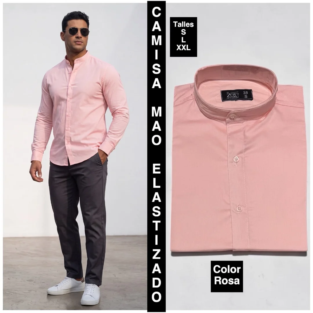 Camisa Mao Elastizado Tela Poplin - Imagen 3