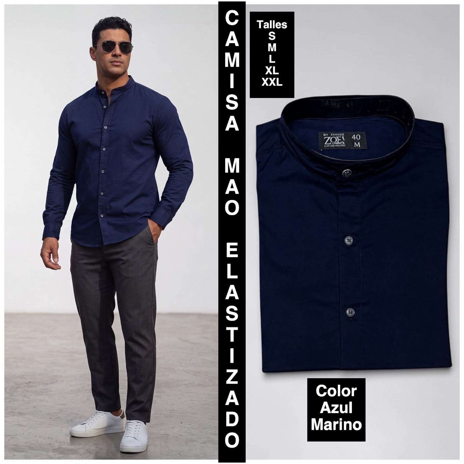 Camisa Mao Elastizado Tela Poplin - Imagen 4