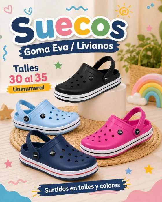 Zuecos Goma Eva de Niños