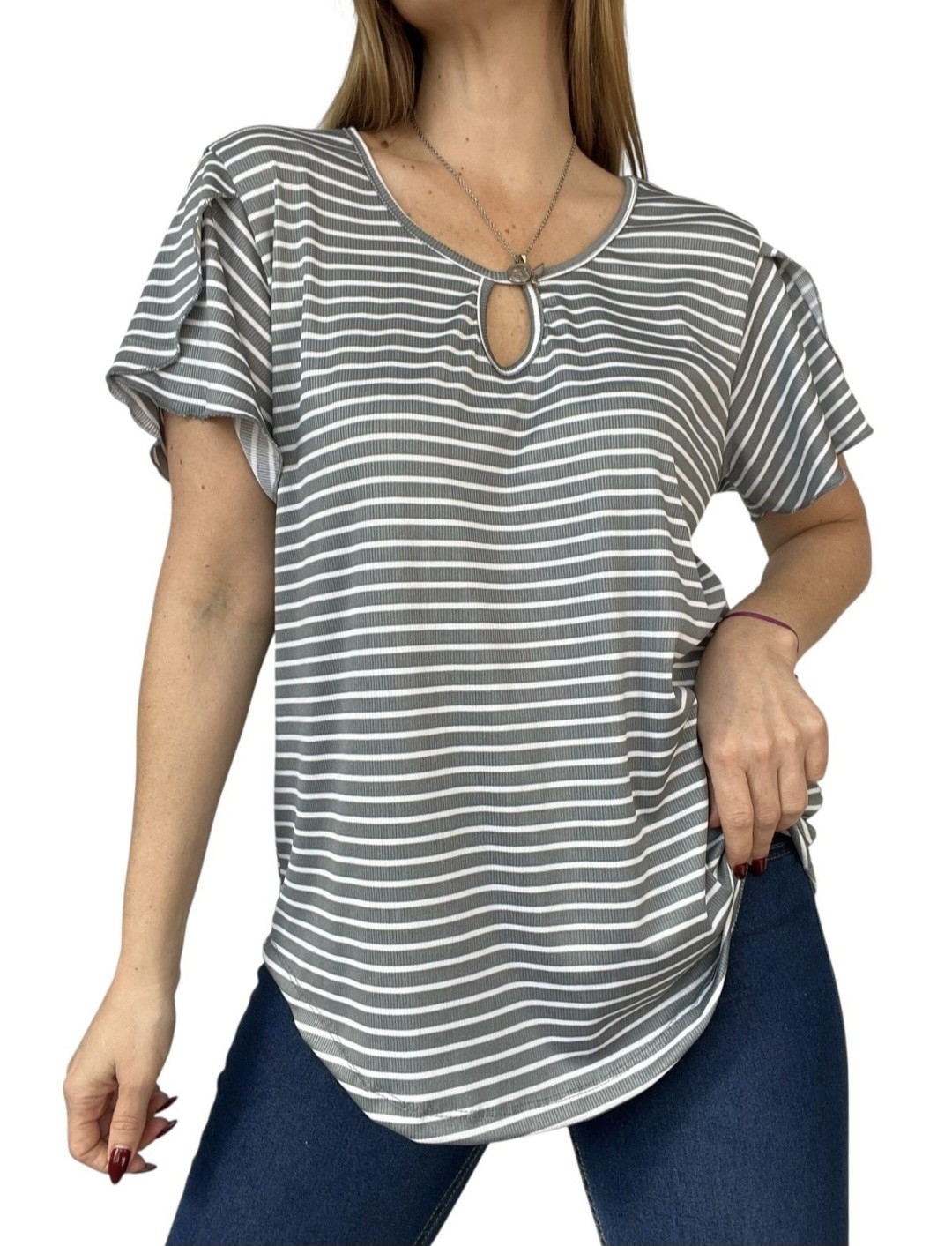 Remera Rayada Manga Volado - Imagen 3
