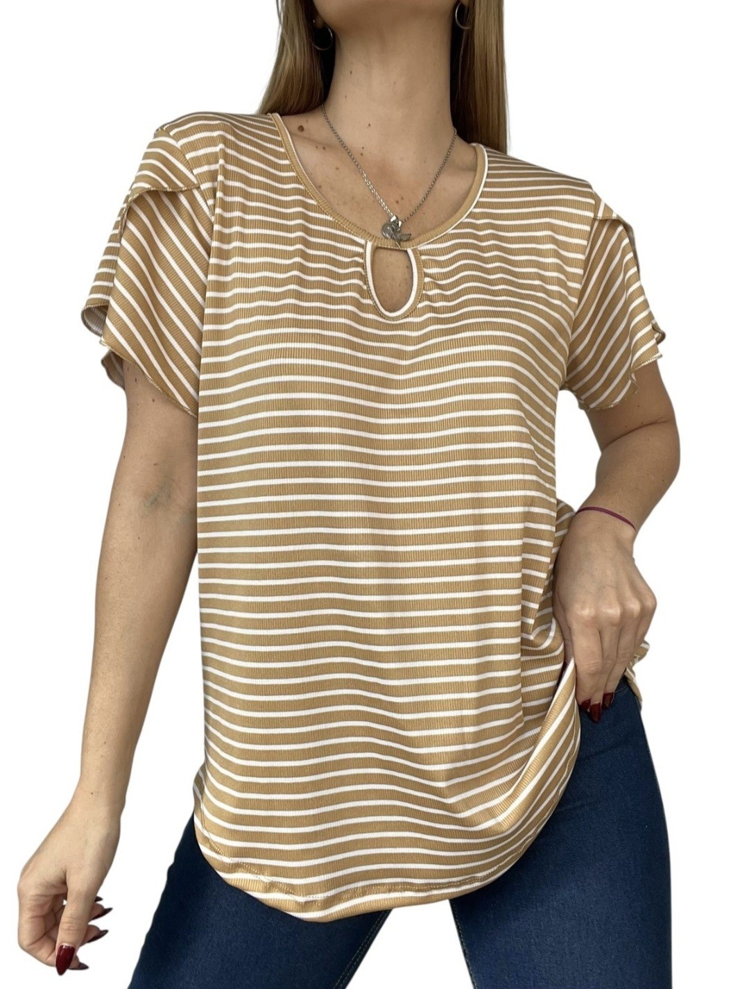 Remera Rayada Manga Volado - Imagen 4