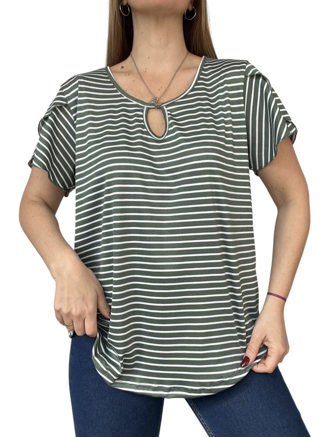 Remera Rayada Manga Volado - Imagen 5