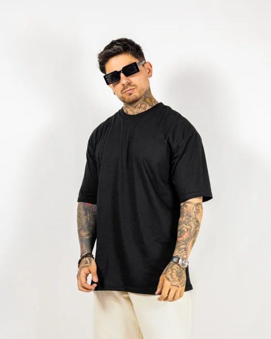 Remera Oversize Liso Negro