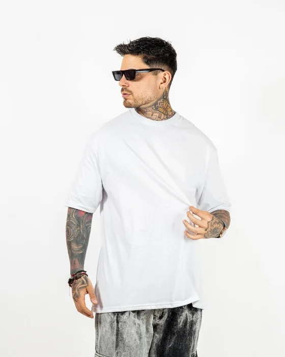 Remera Oversize Liso Blanco