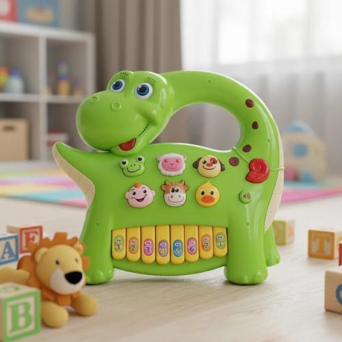 Juguete Piano Musical Dino Didáctico Bebe Luz