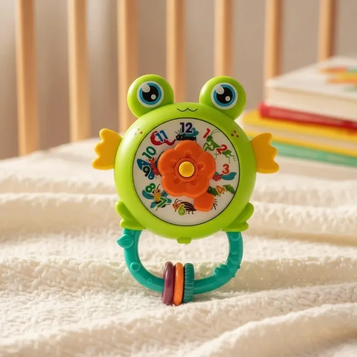 Sonajero Musical Rana Reloj Interactivo