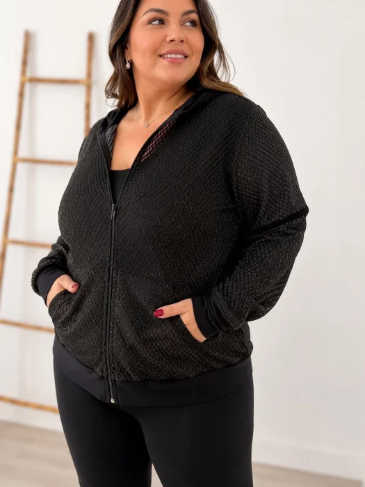 Campera Tul Tipo Red Brillo
