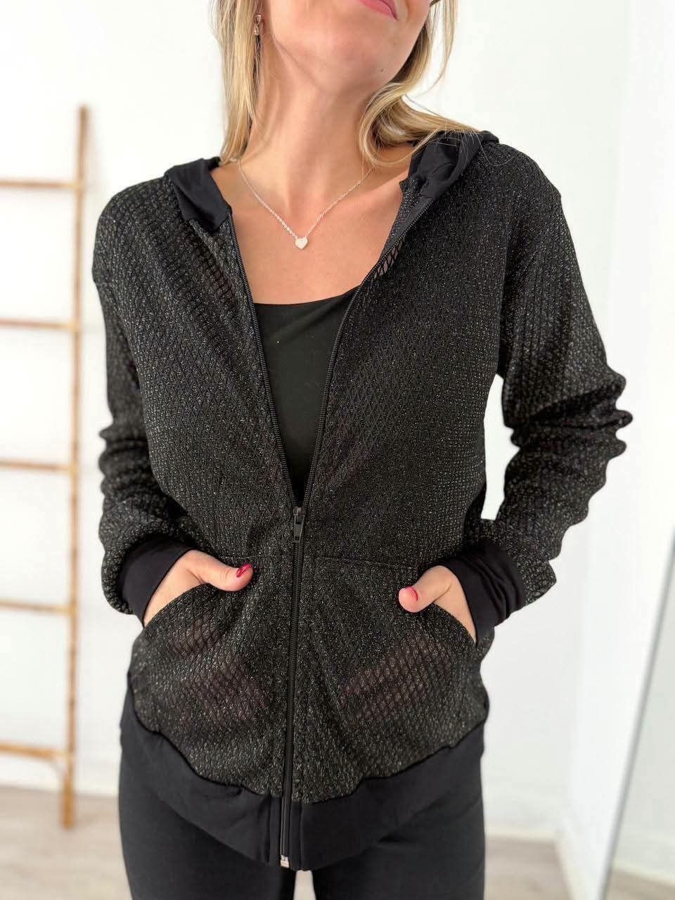 Campera Tul Tipo Red Brillo - Imagen 3
