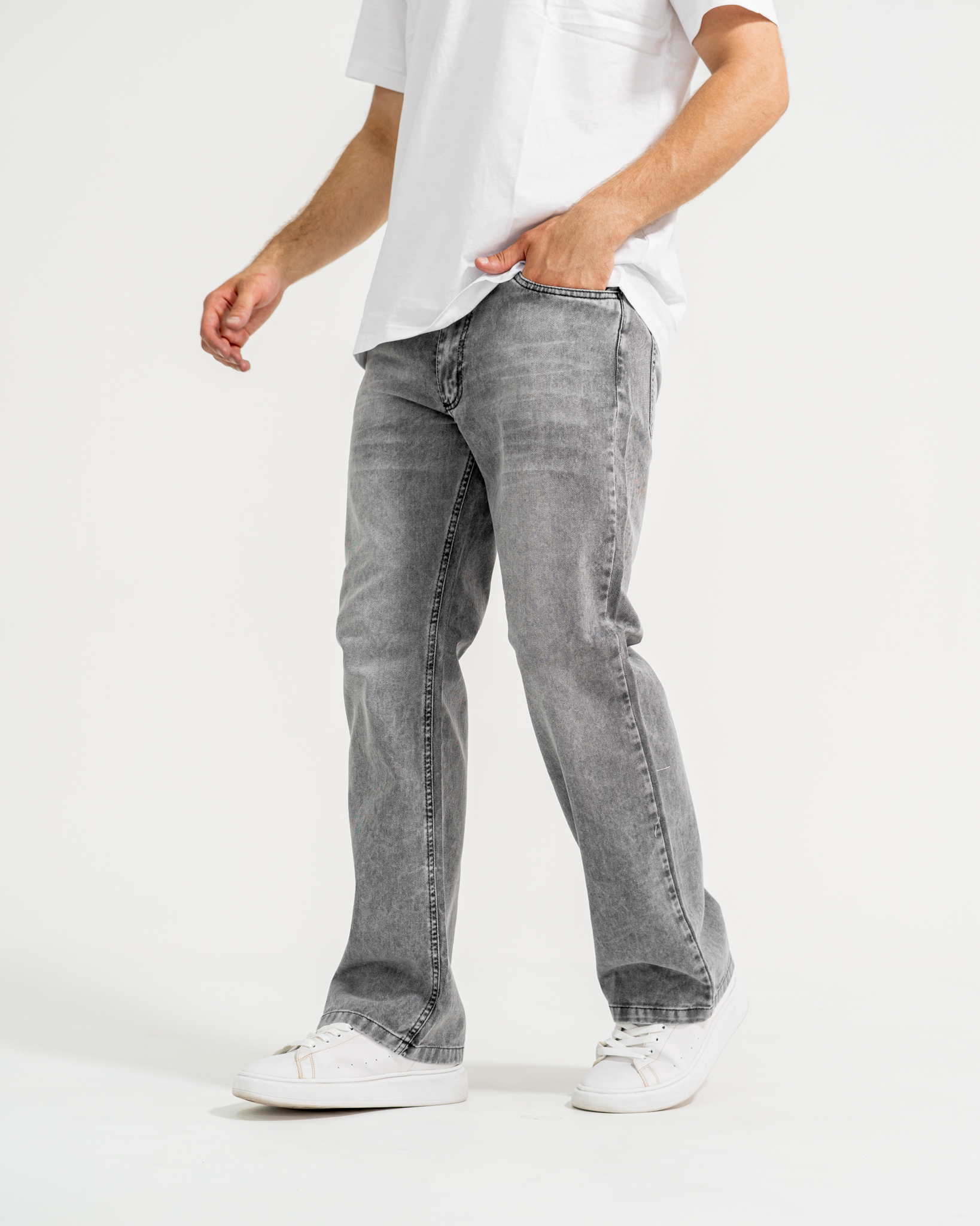 Jean Flare Rígido Gris Medio - DSC00855.jpg