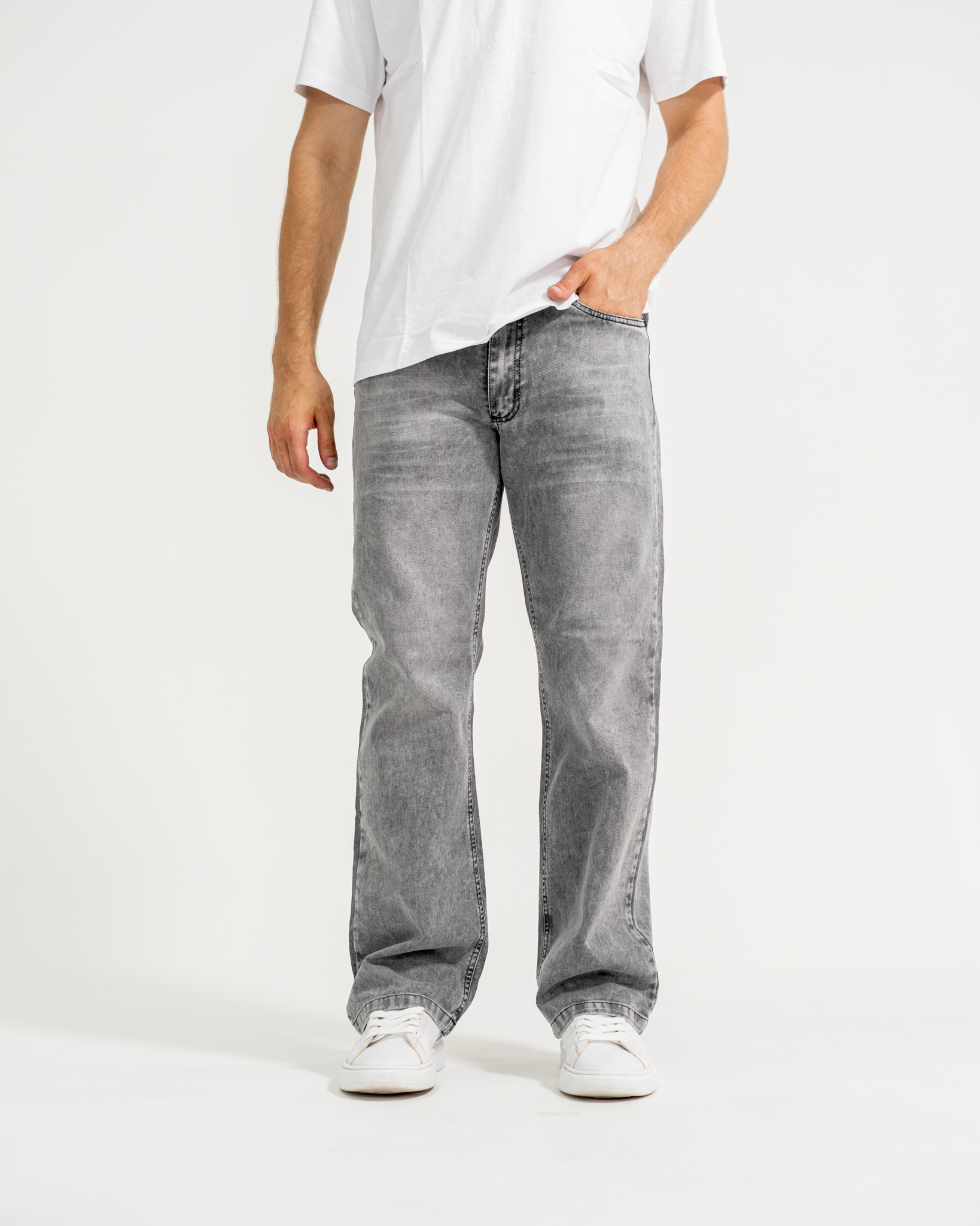 Jean Flare Rígido Gris Medio - DSC00853.jpg