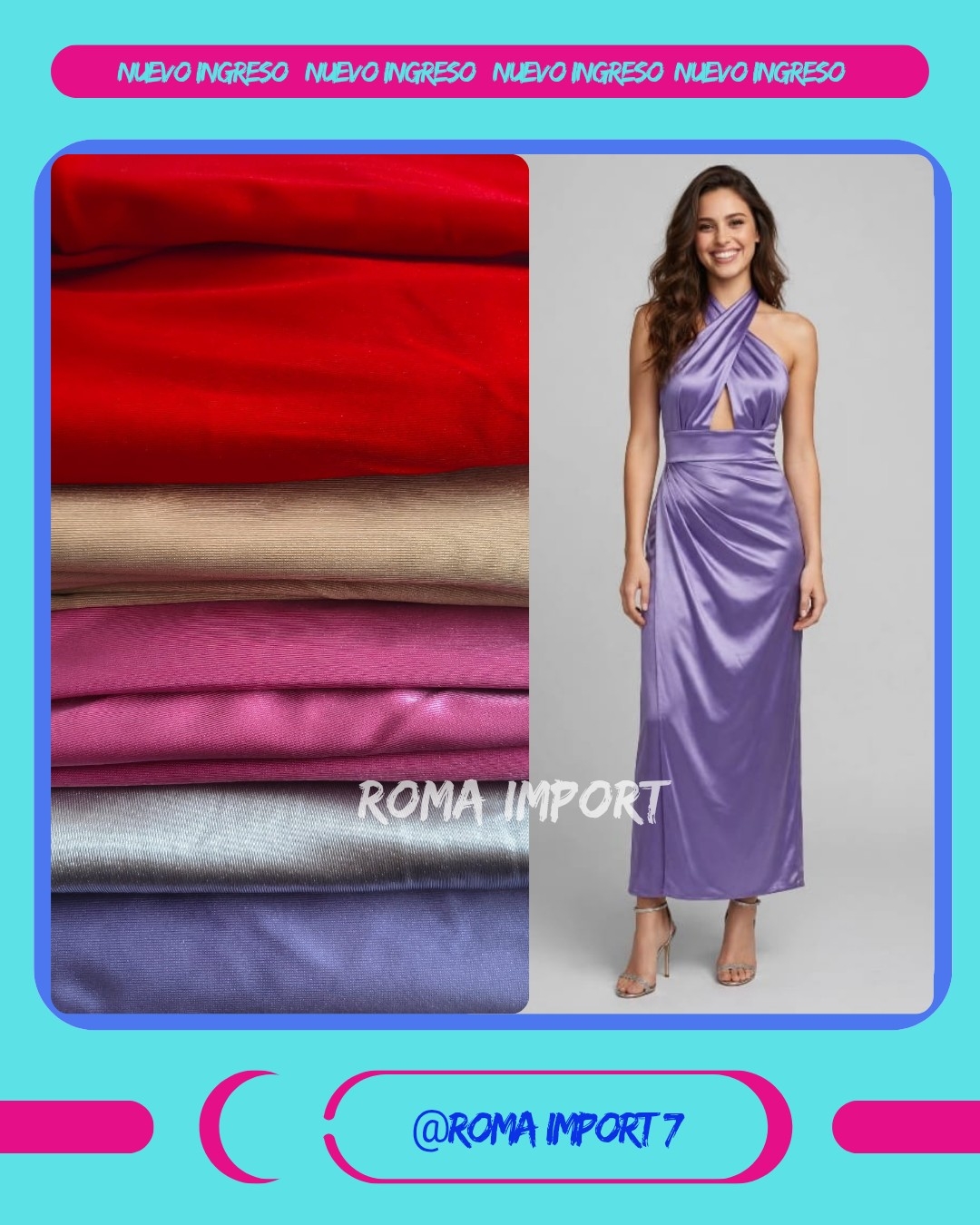 Vestido Halter de Satén - Imagen 2