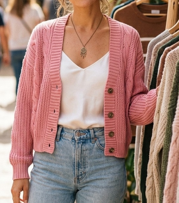 Cardigan Taty Hilo Acrílico - Imagen 3