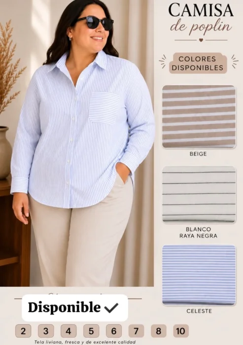 Camisa Rayada y Lisa
