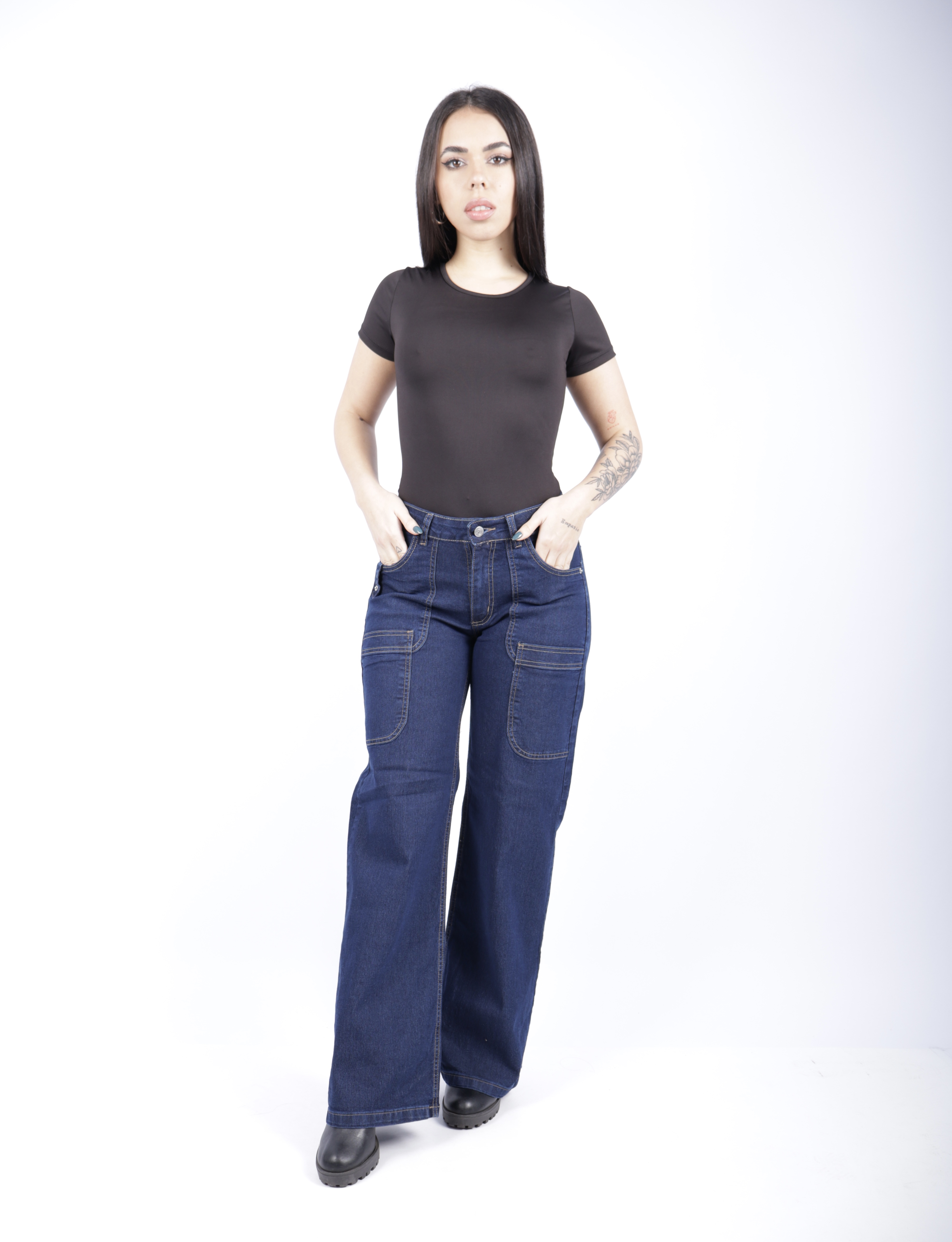 Wide Leg Elastizado Azul Oscuro - 5.JPG