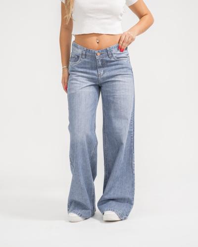 Jean Wide Leg Rigido Celeste