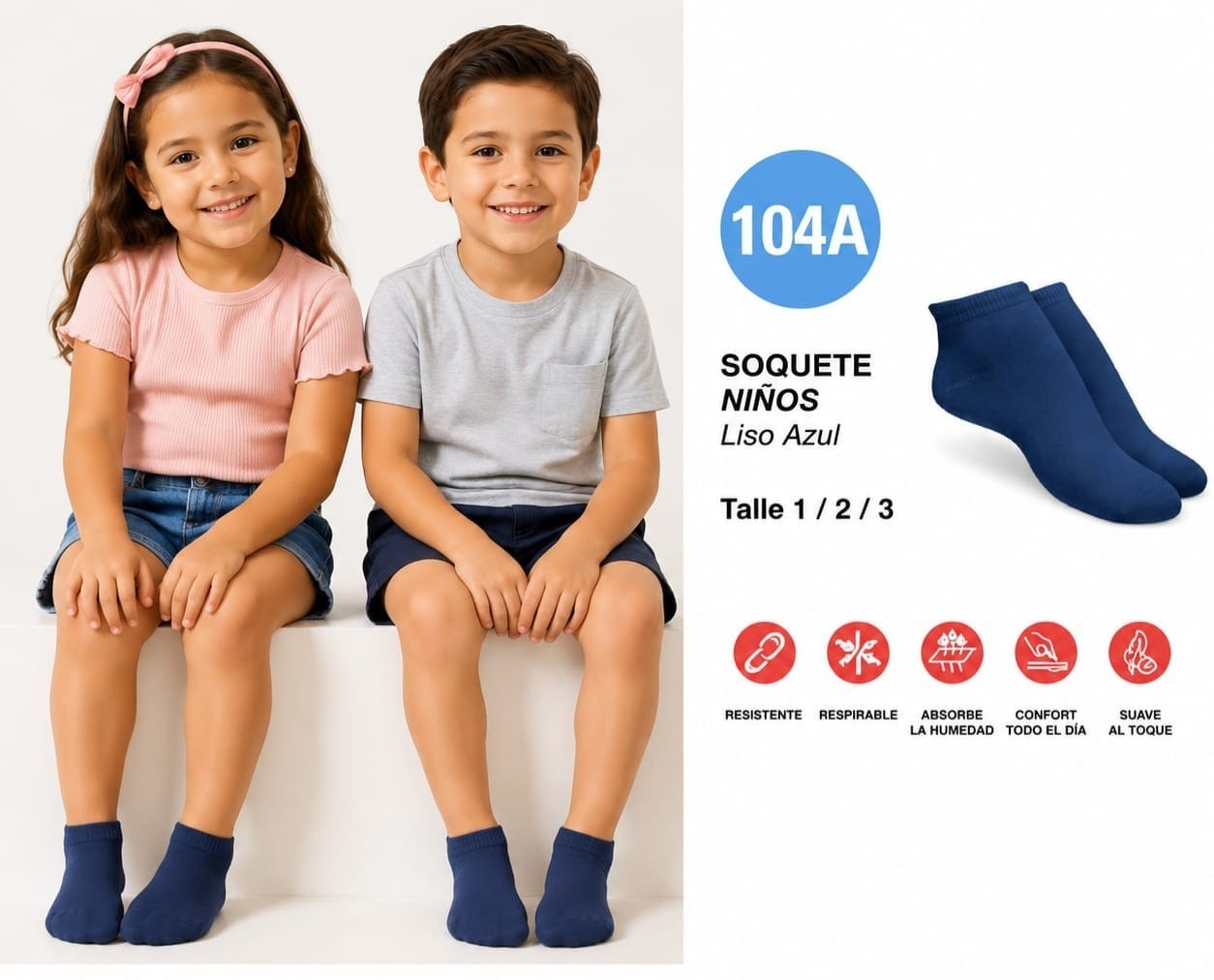 (art:104a) Elemento Soquete Colegial Niñ@s Lisas - Imagen 4