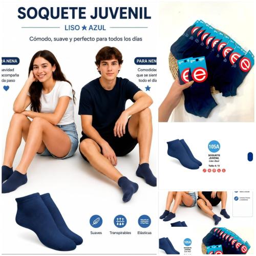 (art:105a)elemento Media Colegial Soquete Juvenil Unisex
