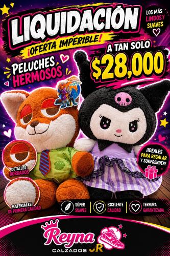 Peluches Hermosos Zootopia y Kuromy
