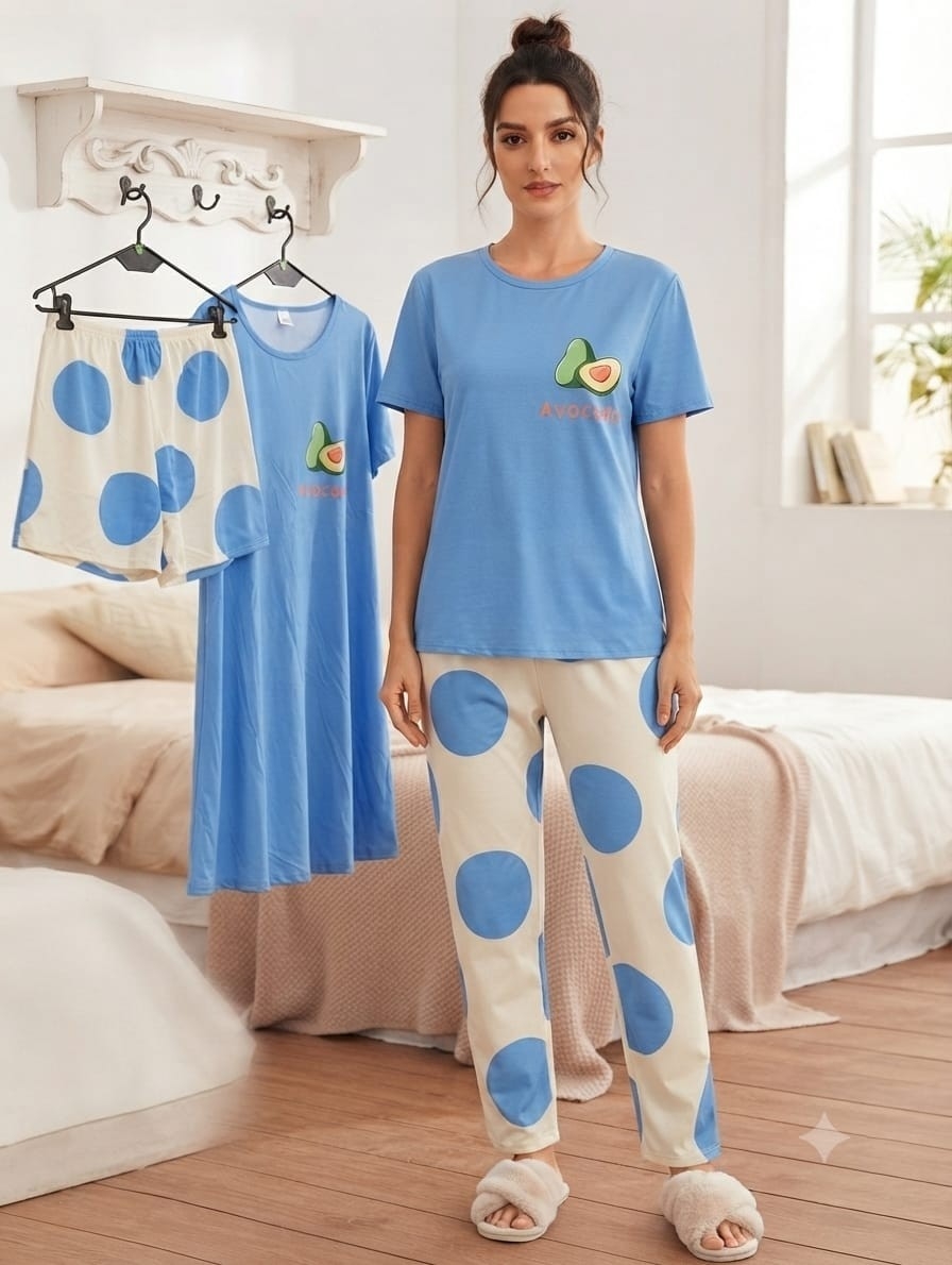 Pijamas de Dama 4 Piezas - Imagen 3