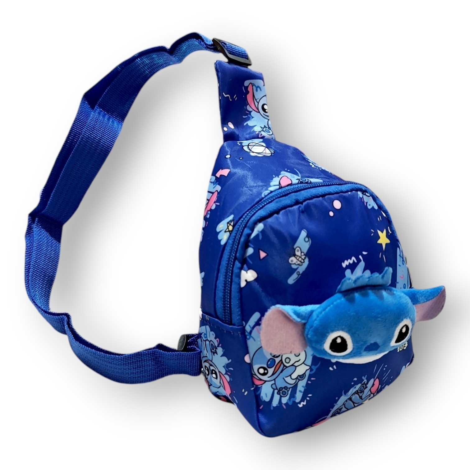 Pechera de Stitch C/ Dije de Peluche hasta 5 Años 18×13×6 Cm Aprox, Día del Niño - Imagen 5