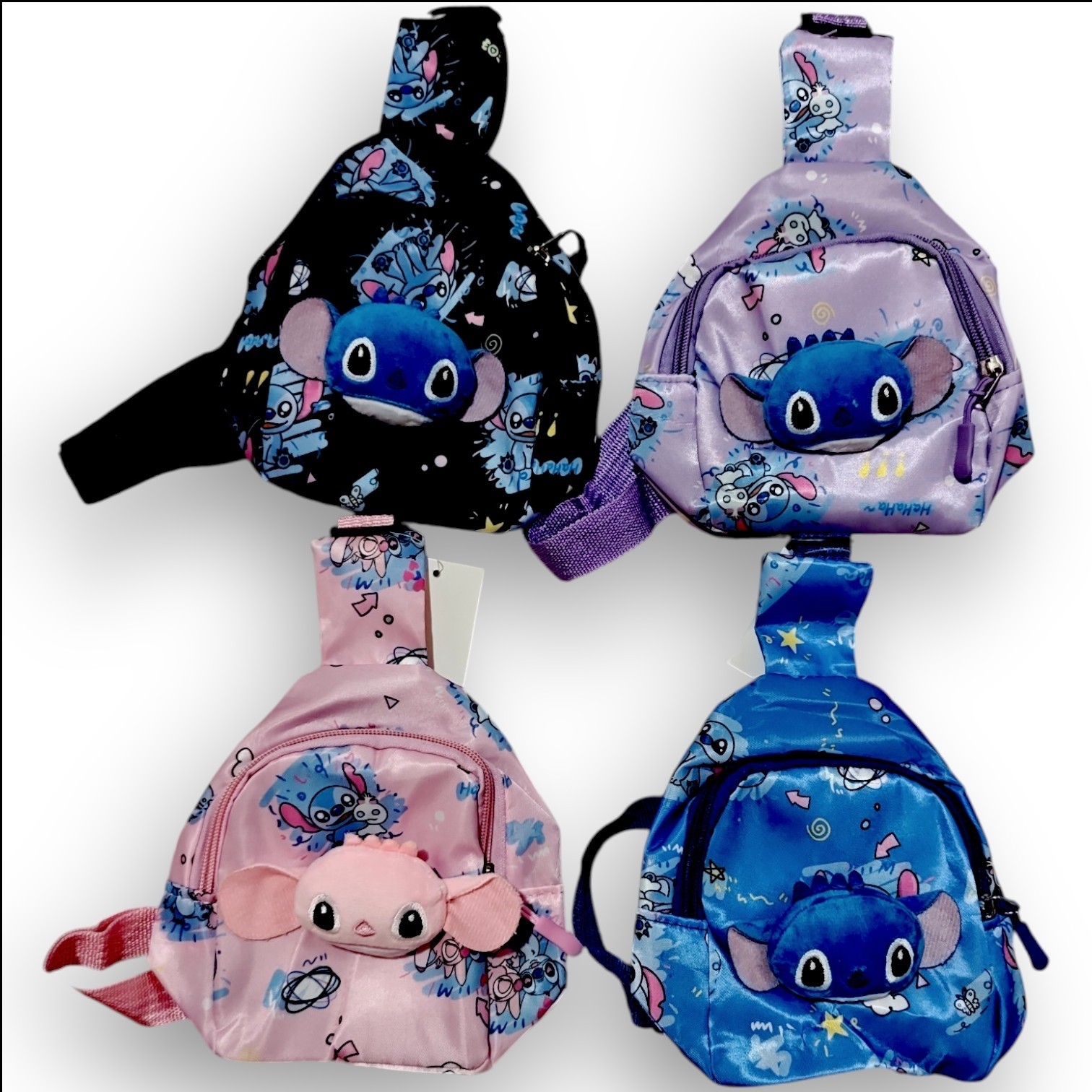 Pechera de Stitch C/ Dije de Peluche hasta 5 Años 18×13×6 Cm Aprox, Día del Niño - Imagen 4