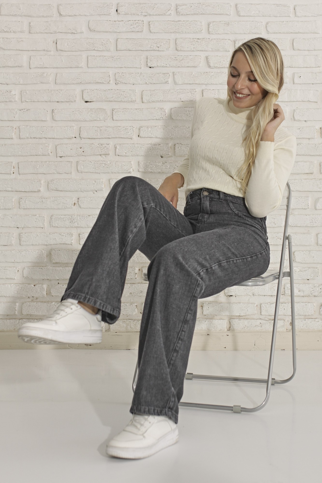 Wide Leg Gris Dark! - Imagen 7