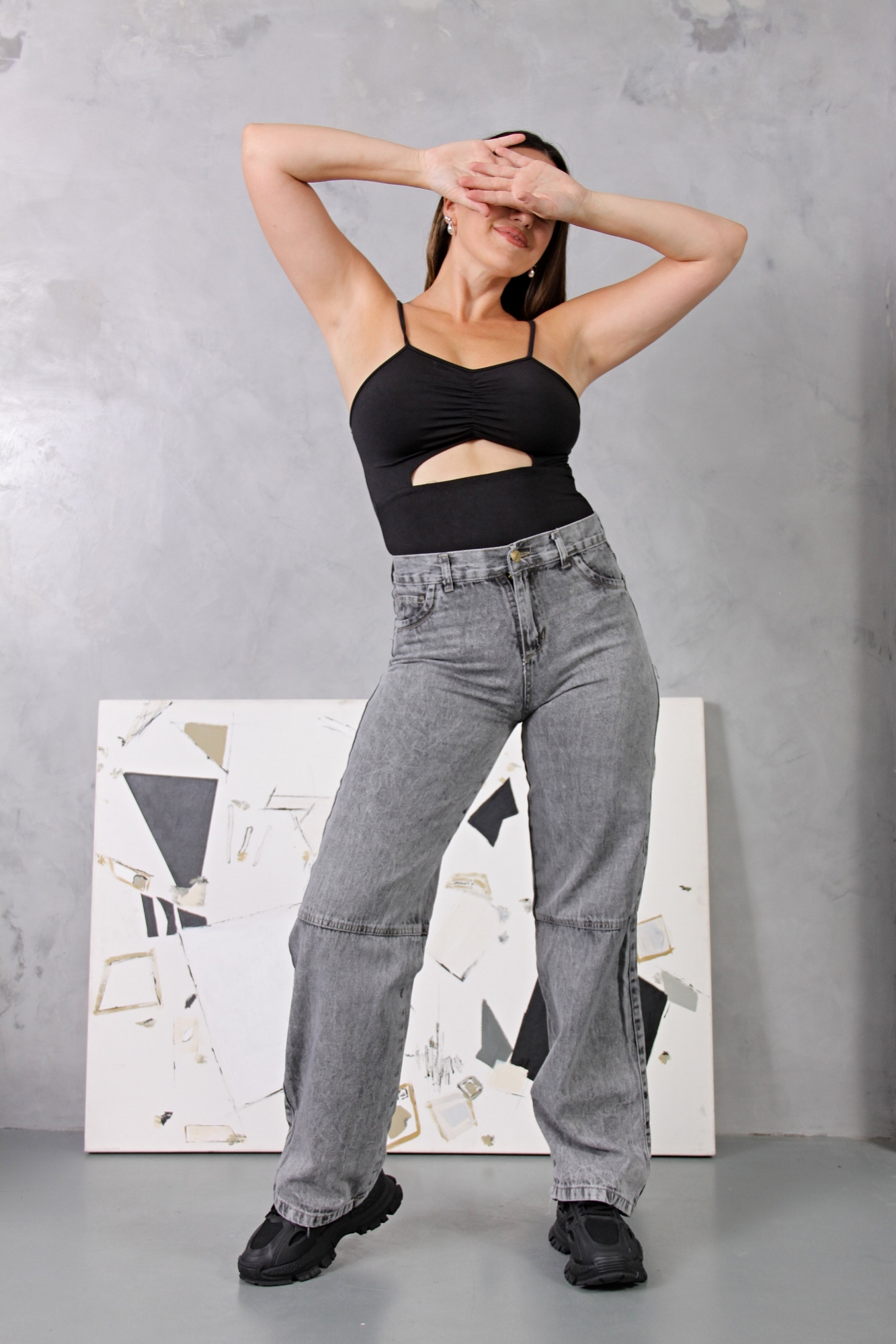 Wide Leg Nevado Gray, con Recorte - Imagen 4