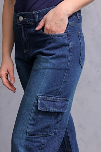 Wide Leg Cargo, Matizado con Bolsillo Delantero