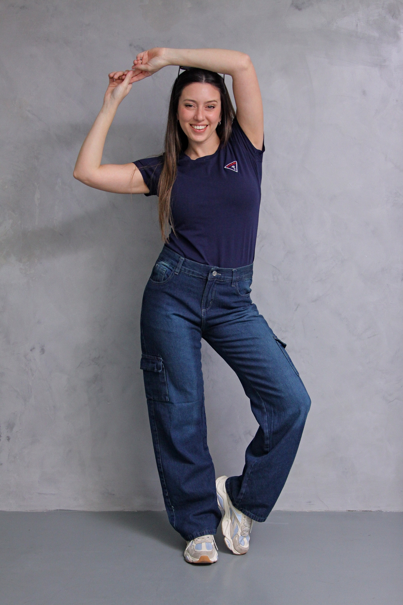 Wide Leg Cargo, Matizado con Bolsillo Delantero - Imagen 2