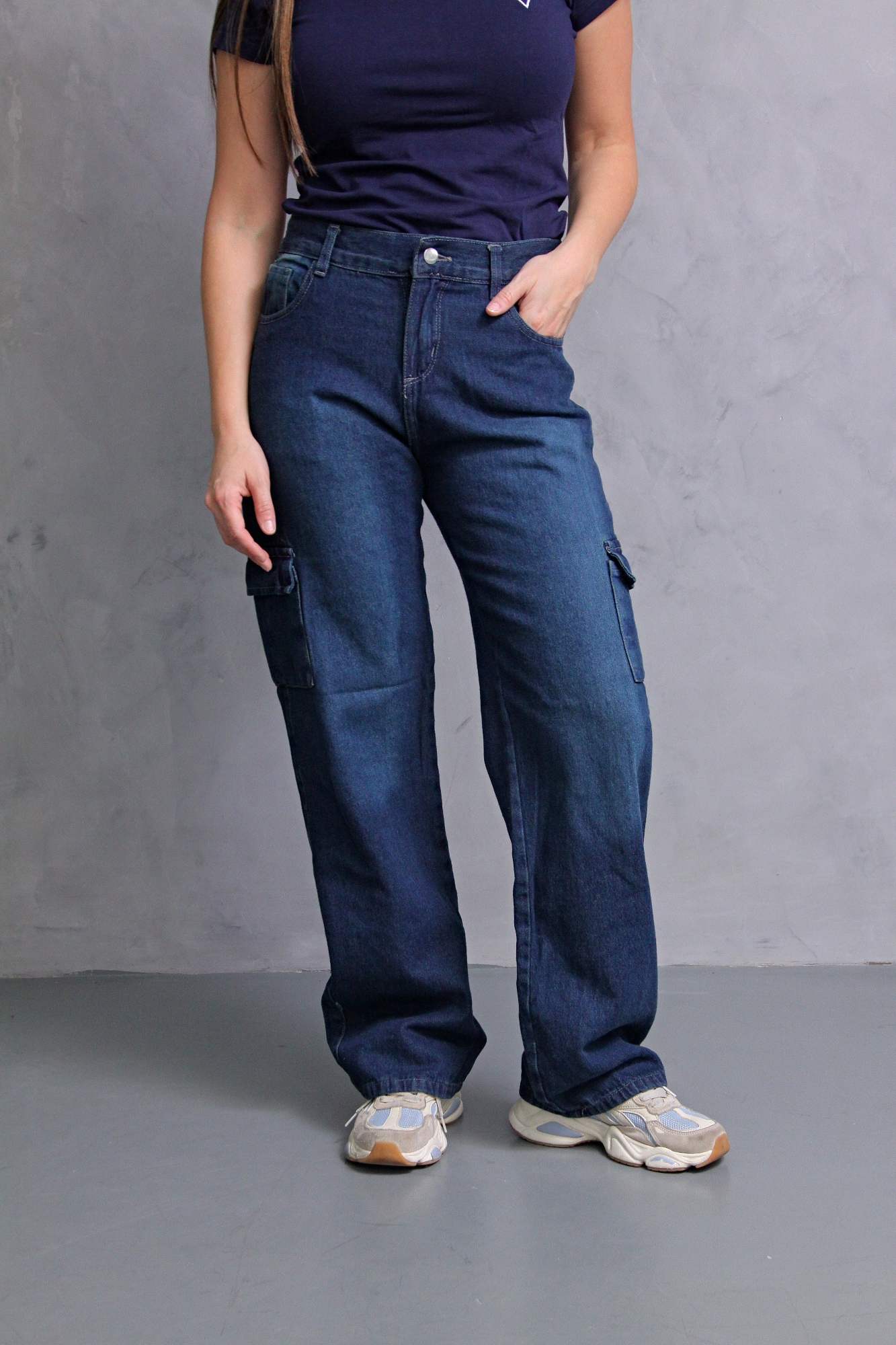 Wide Leg Cargo, Matizado con Bolsillo Delantero - Imagen 3