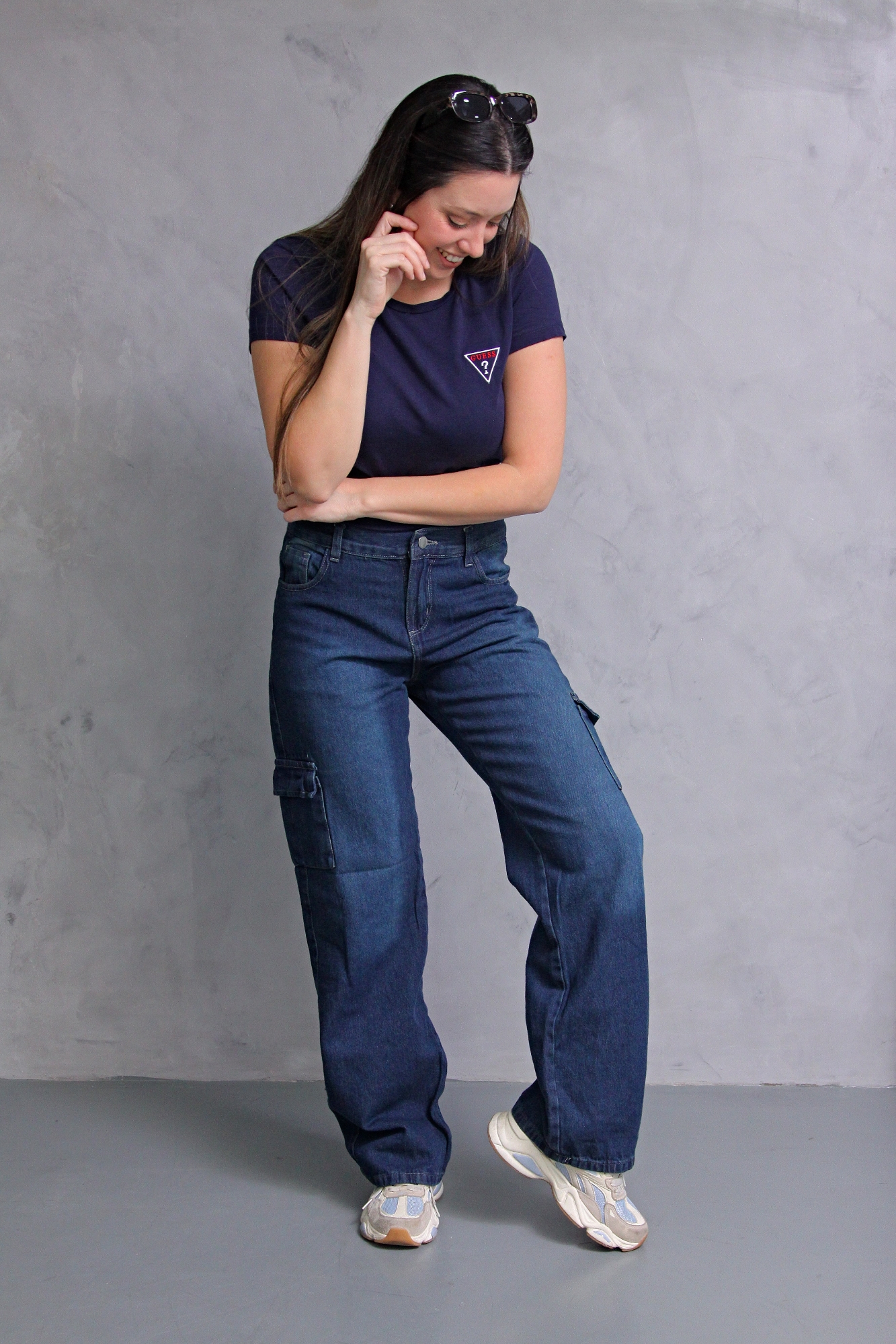 Wide Leg Cargo, Matizado con Bolsillo Delantero - Imagen 7