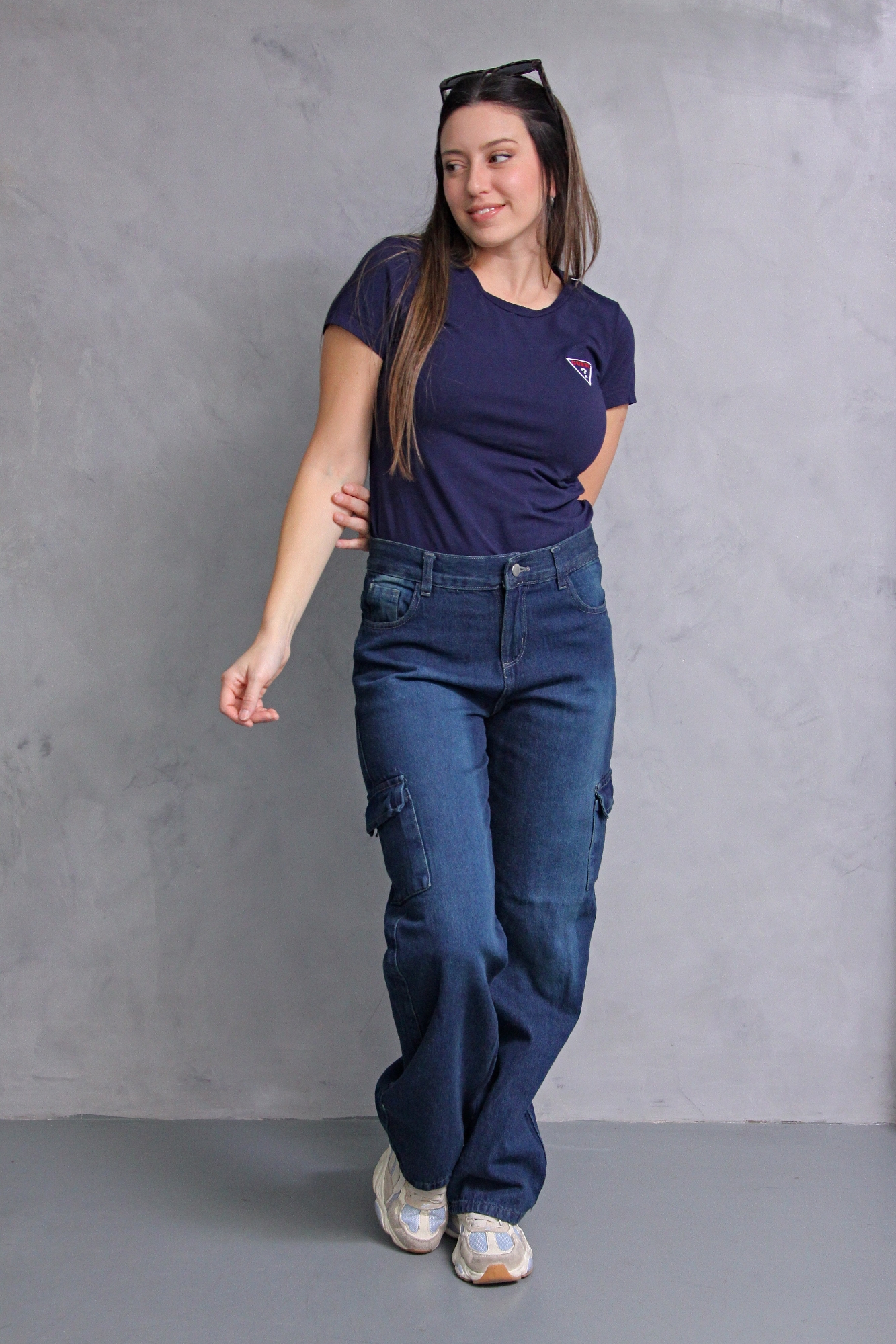 Wide Leg Cargo, Matizado con Bolsillo Delantero - Imagen 8