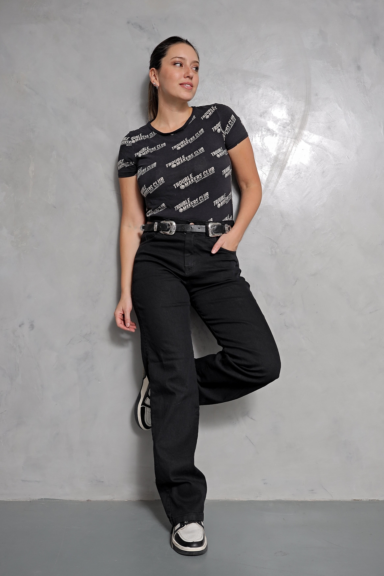 Wide Leg Elastizado Negro ! - Imagen 4