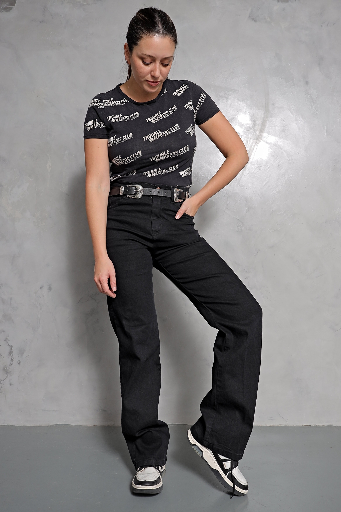 Wide Leg Elastizado Negro ! - Imagen 5