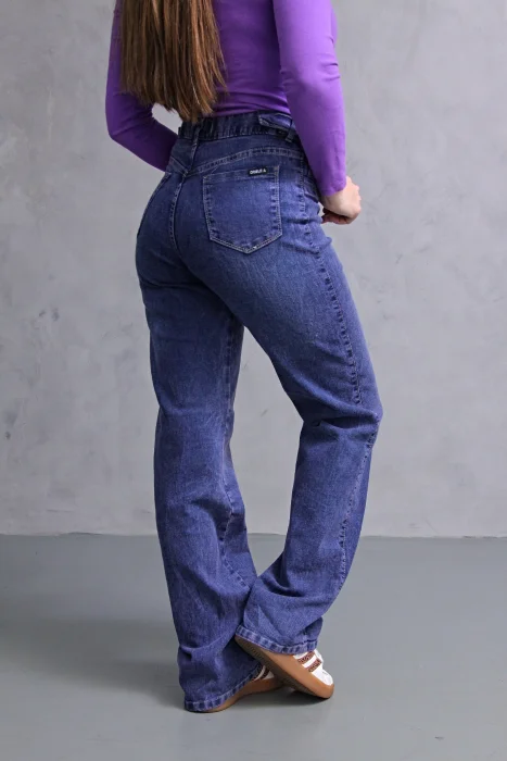 Wide Leg Confort Semielastizado Lila con Reguladores