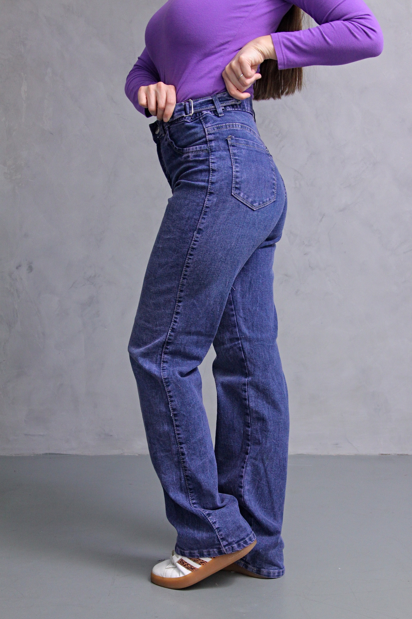 Wide Leg Confort Semielastizado Lila con Reguladores - Imagen 4