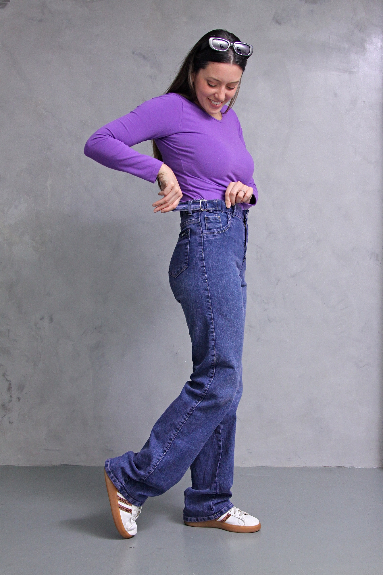 Wide Leg Confort Semielastizado Lila con Reguladores - Imagen 5