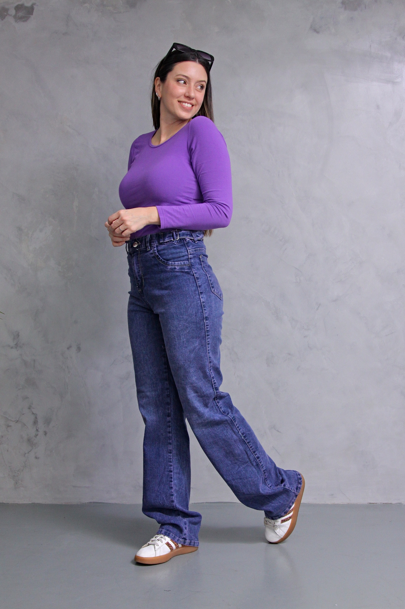 Wide Leg Confort Semielastizado Lila con Reguladores - Imagen 7