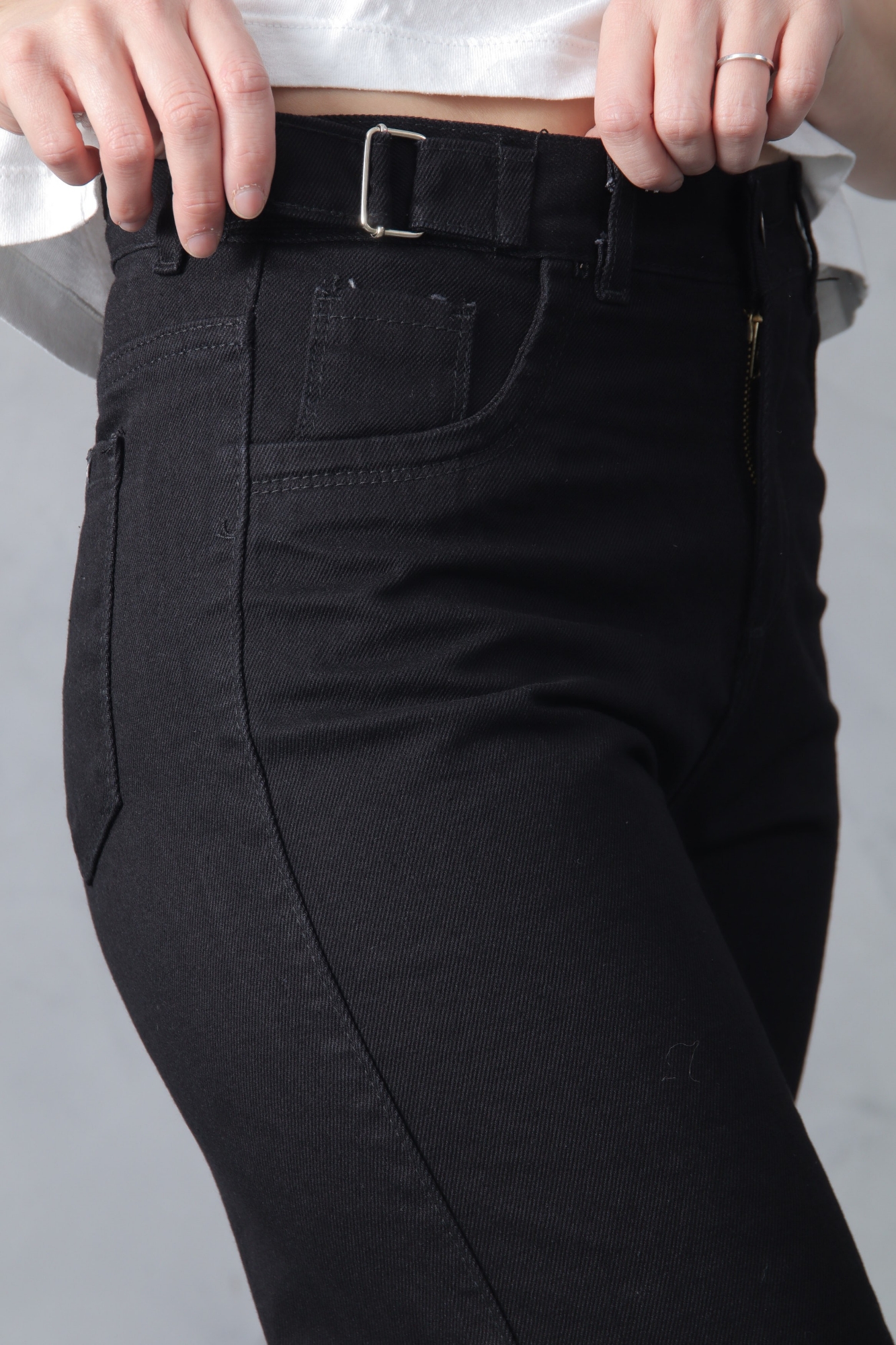 Wide Leg con Reguladores Negro Liso - Imagen 8