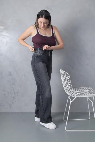Wide Leg Gris Localizado con Reguladores