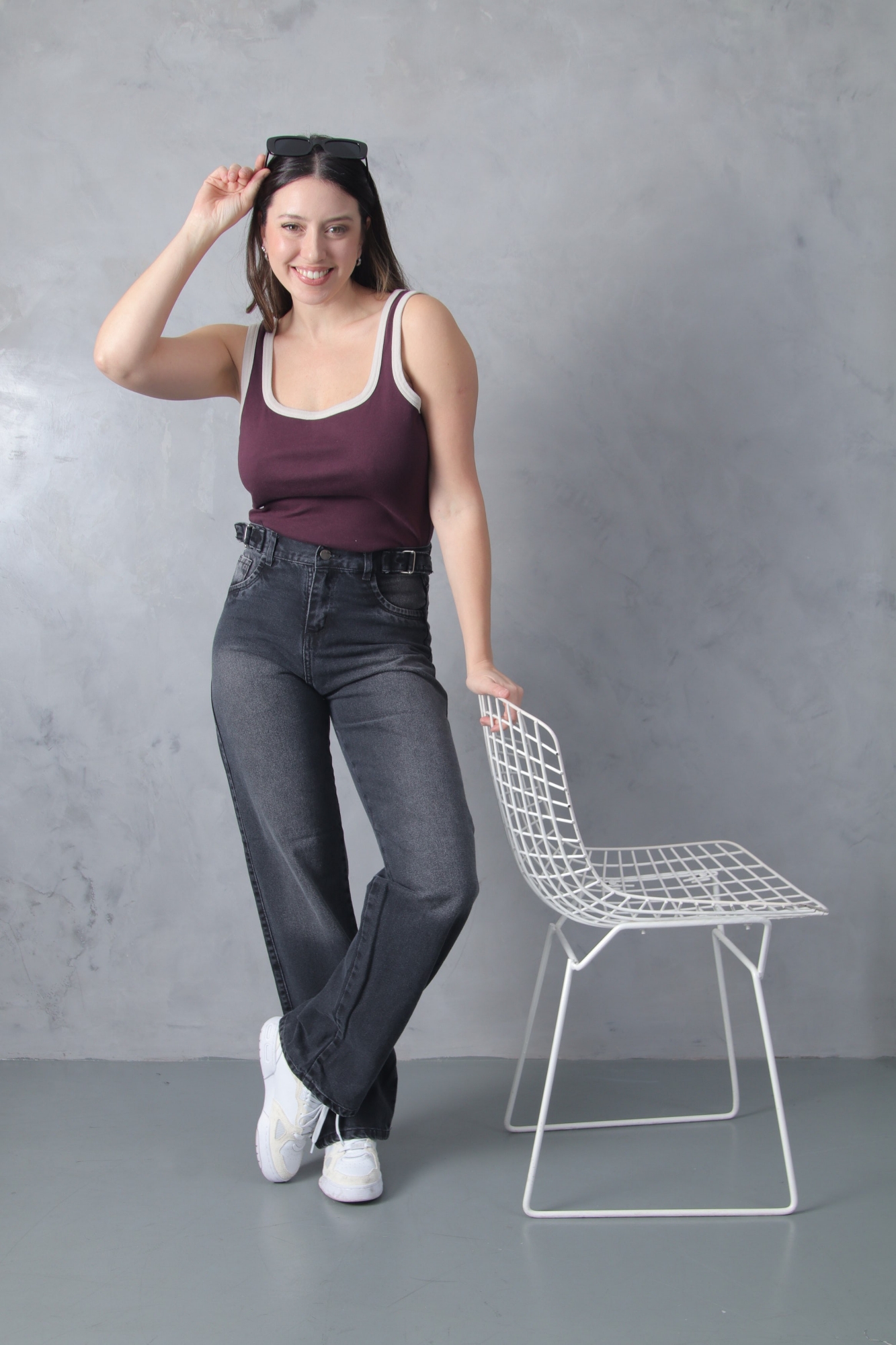 Wide Leg Gris Localizado con Reguladores - Imagen 2