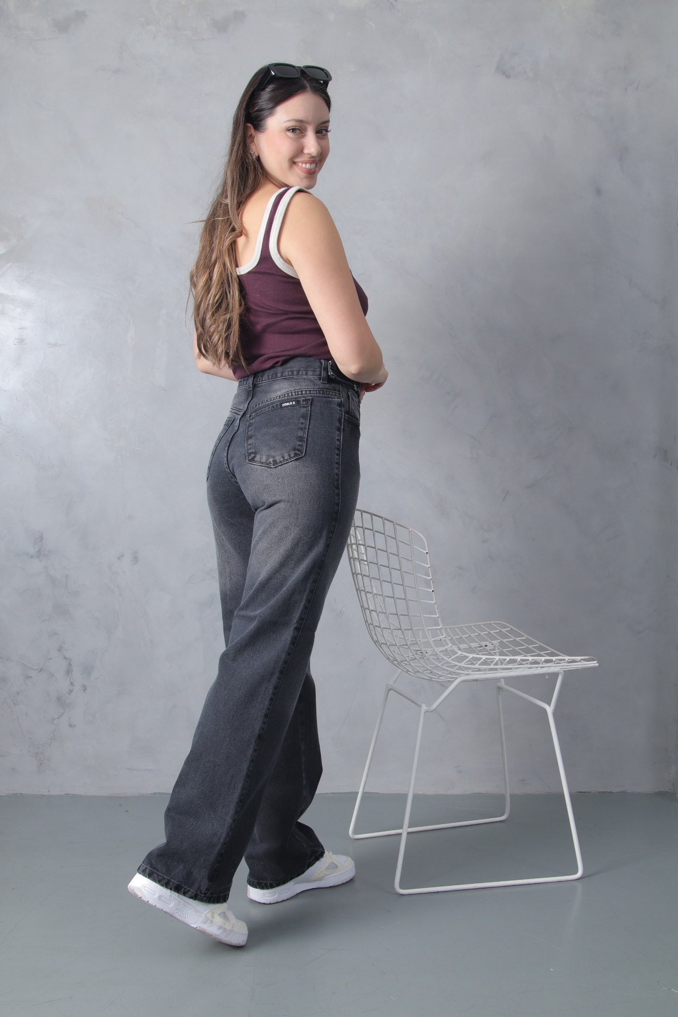 Wide Leg Gris Localizado con Reguladores - Imagen 3