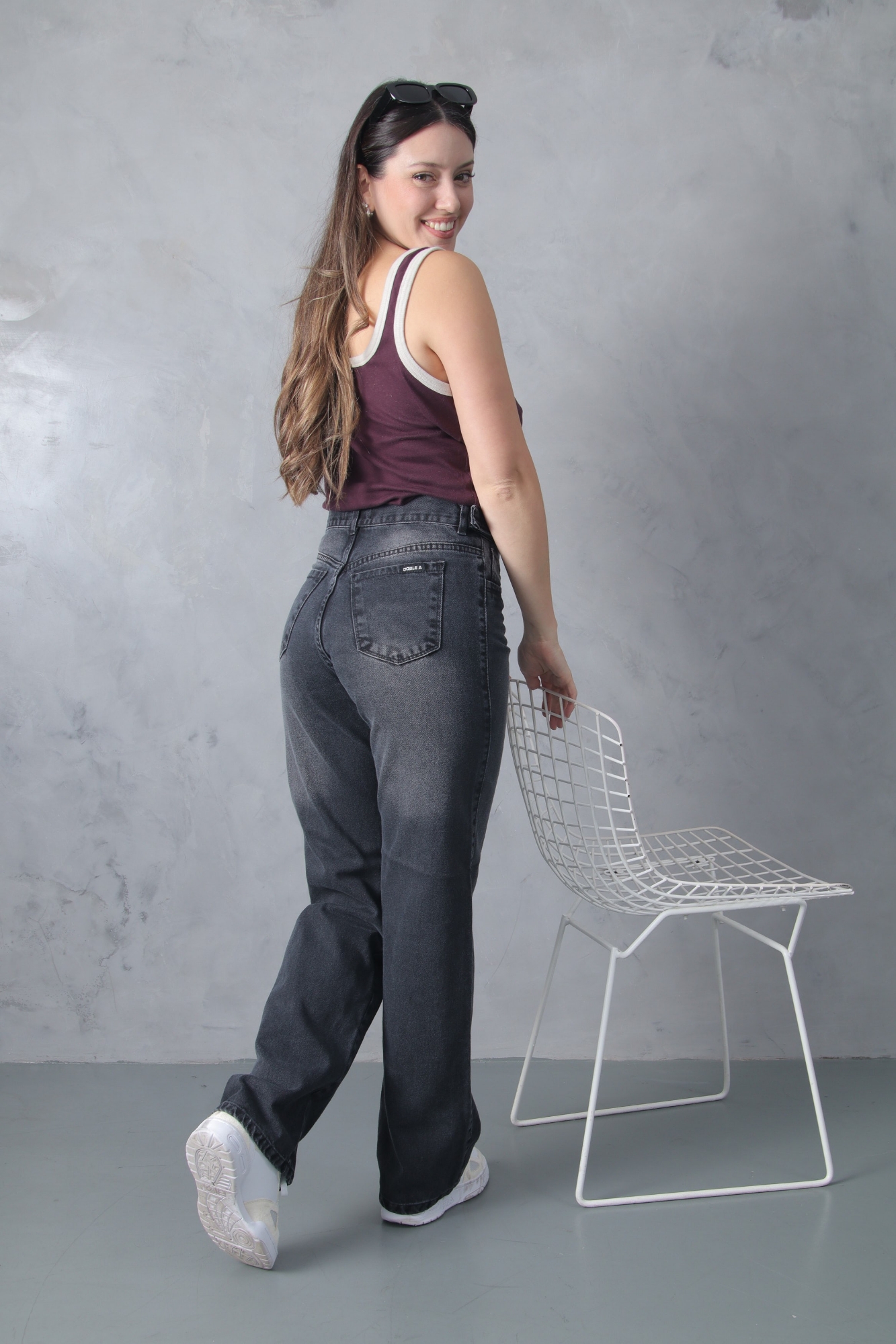 Wide Leg Gris Localizado con Reguladores - Imagen 4