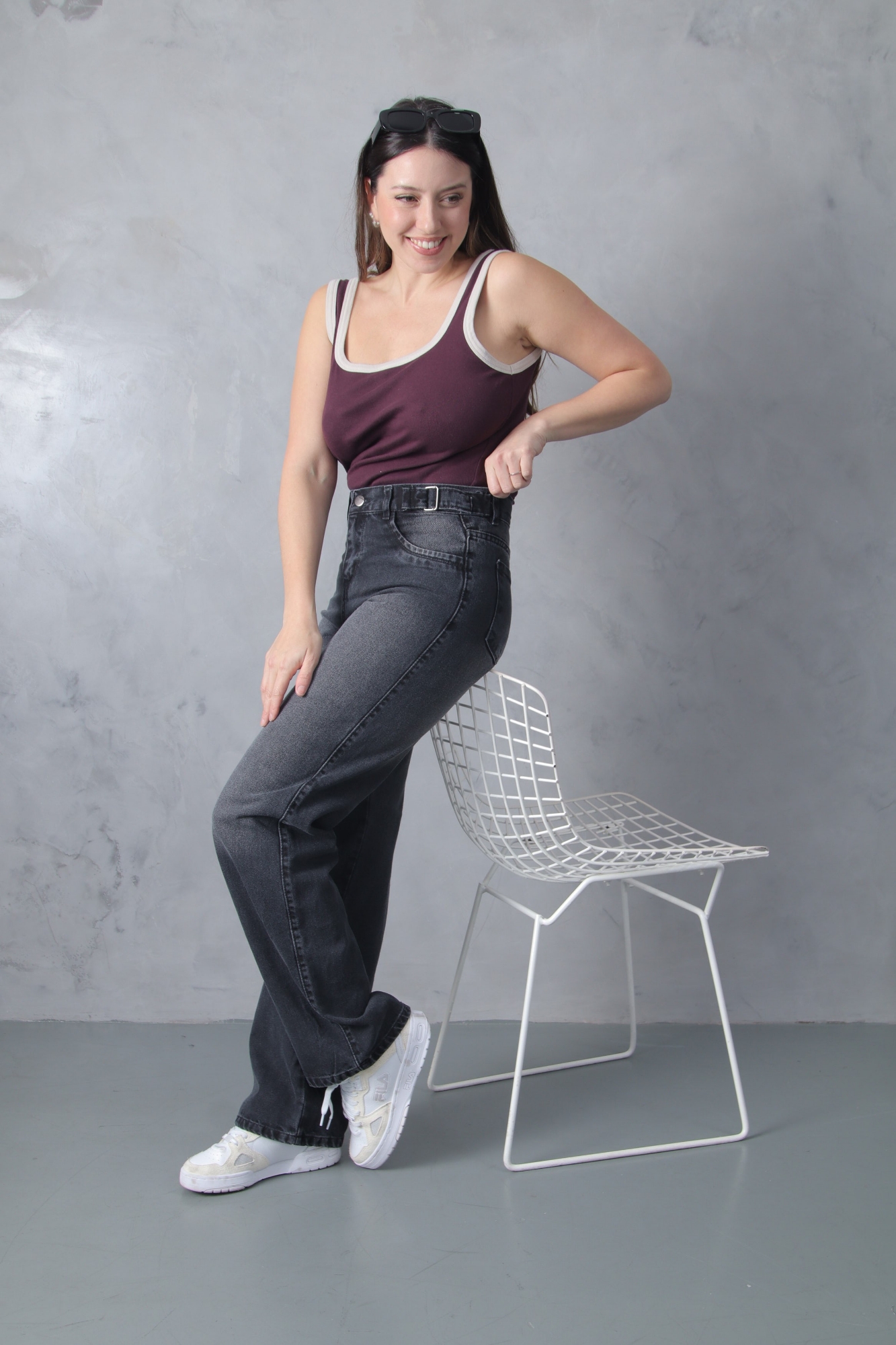 Wide Leg Gris Localizado con Reguladores - Imagen 6