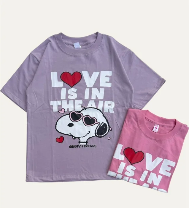 Remera Oversize Algodón Nena Snoopy