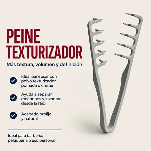 Peine Tipo Pinza Texturizador Voluminizador desde la Raíz - Imagen 4