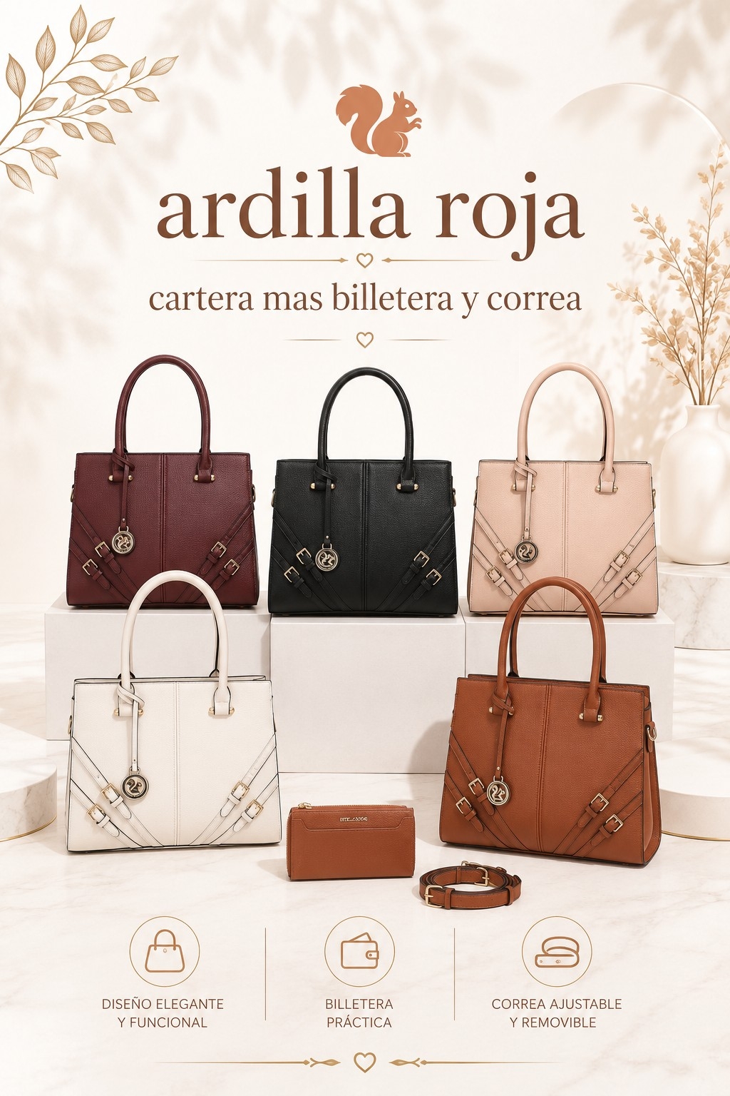 Cartera Ar mas Billetera y Correa - Imagen 4