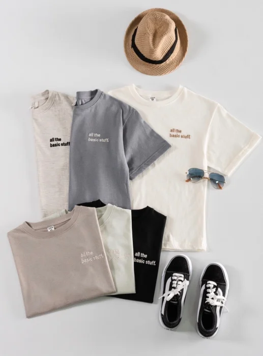 Remera Oversize The Basic Niño Algodón