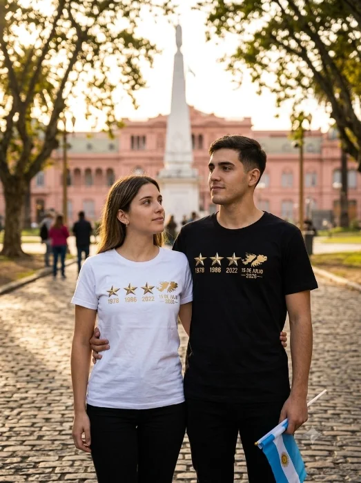 Remera Viral 3 Estrellas Malvinas